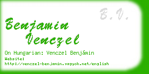 benjamin venczel business card