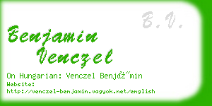 benjamin venczel business card